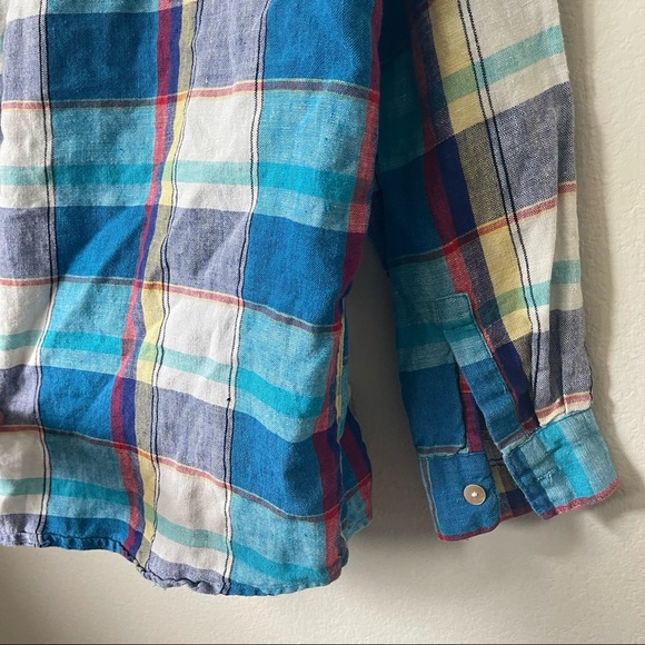 Chicos Design Linen Button Down Blouse - Picture 4 of 12